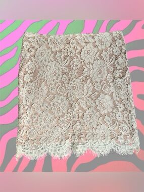coquette flapper balletcore floral lace XL pencil skirt